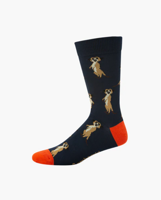 Mens Meerkat Bamboo Sock