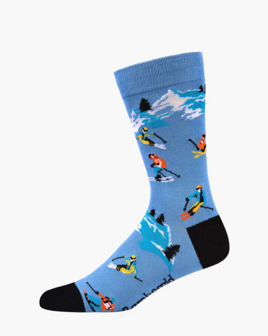 Mens Ski Slopes Bamboo Sock