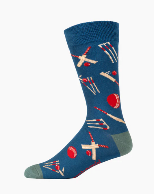 Mens Cricket Stumps Bamboo Sock