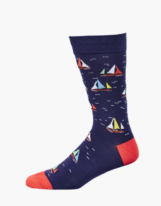 Mens Sail Away Bamboo Sock