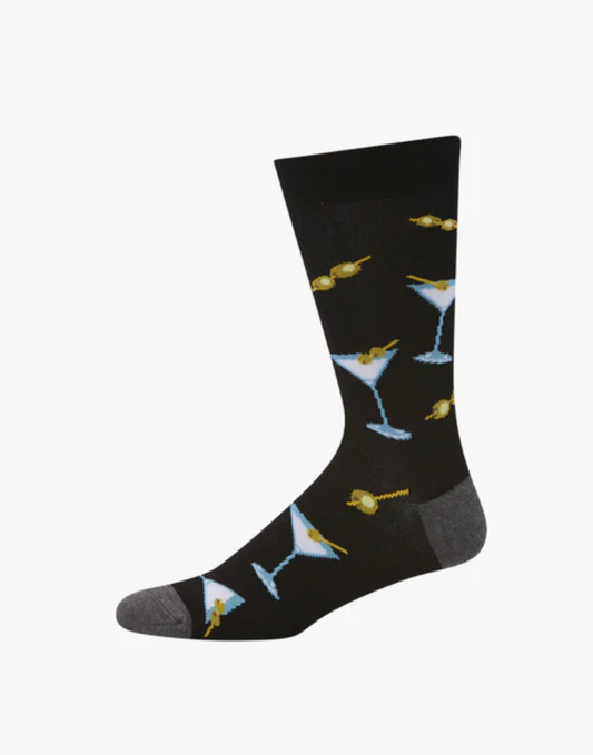 Mens Dirty Martini Bamboo Sock
