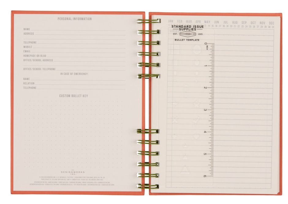 Standard Issue Planner Notebook No. 12 - Army Green + Chili