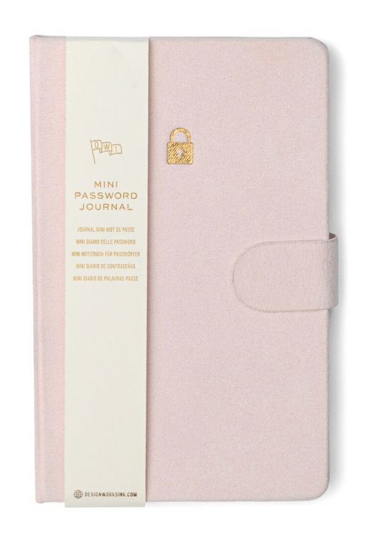 Mini Password Journal - Lock Pink