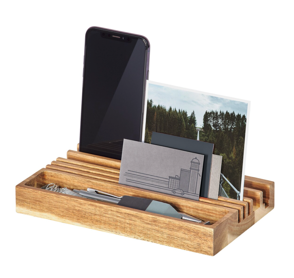 Wooden Desk Organiser