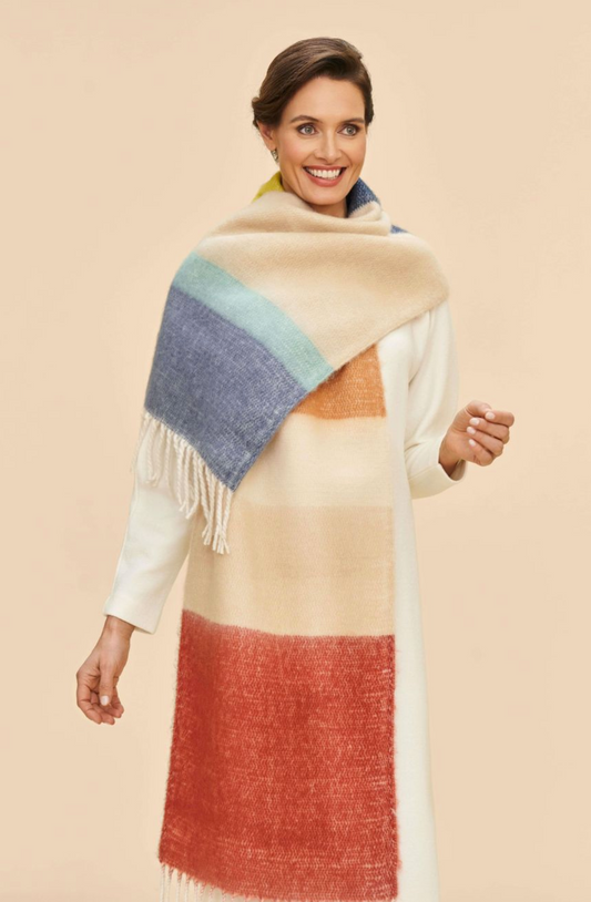 Soho Cosy Scarf in Chartreuse Mix