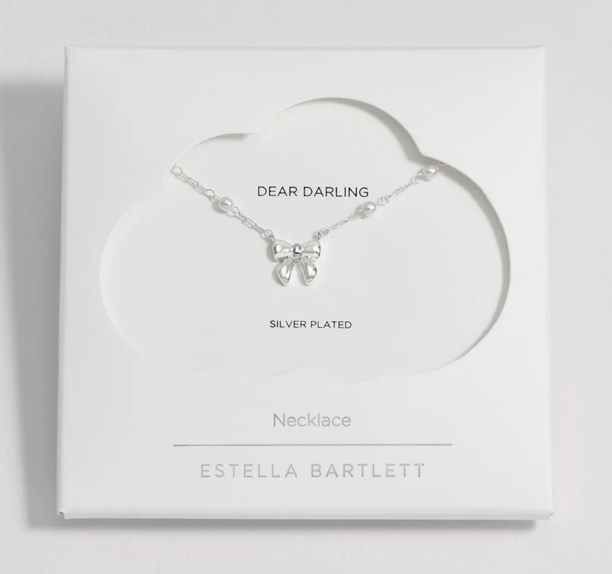 Pearl and Bow Chain Necklace