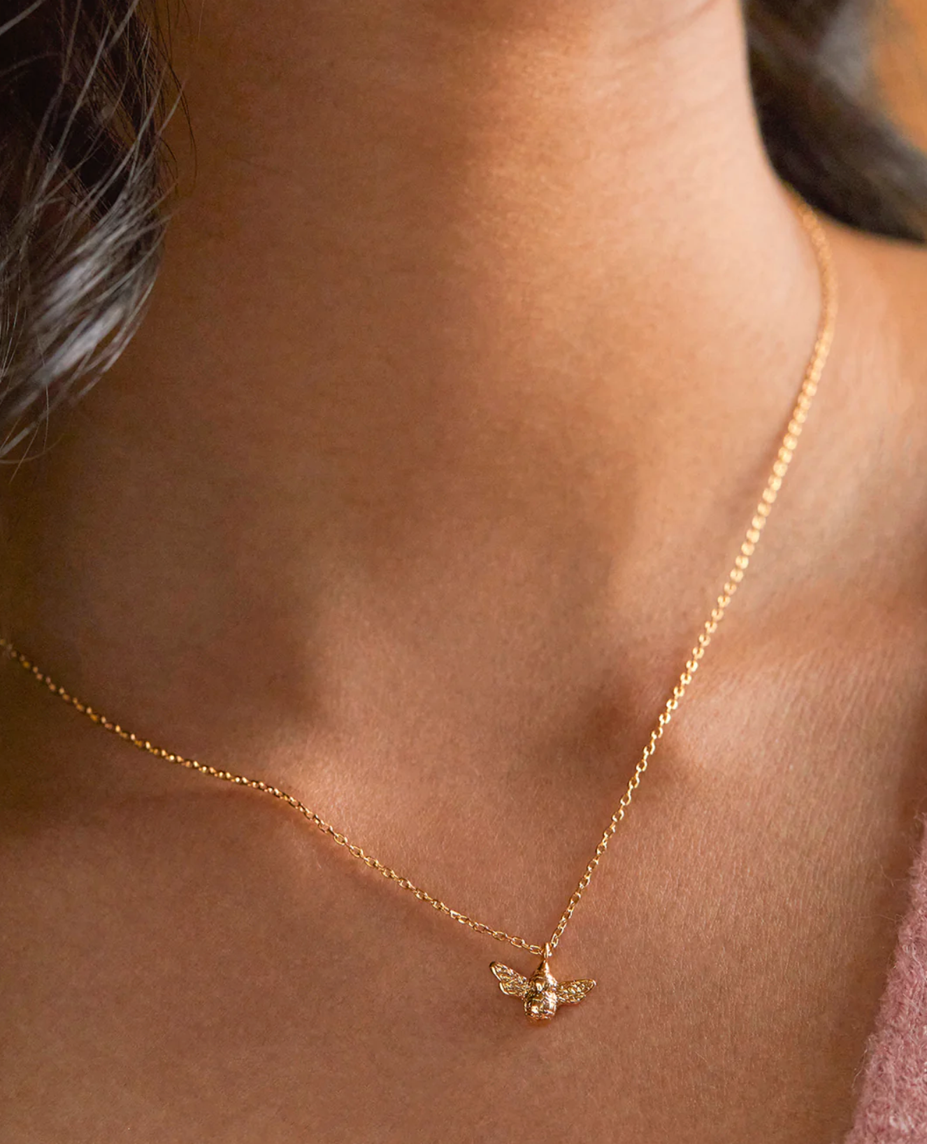 Gold Plated Bee Necklace