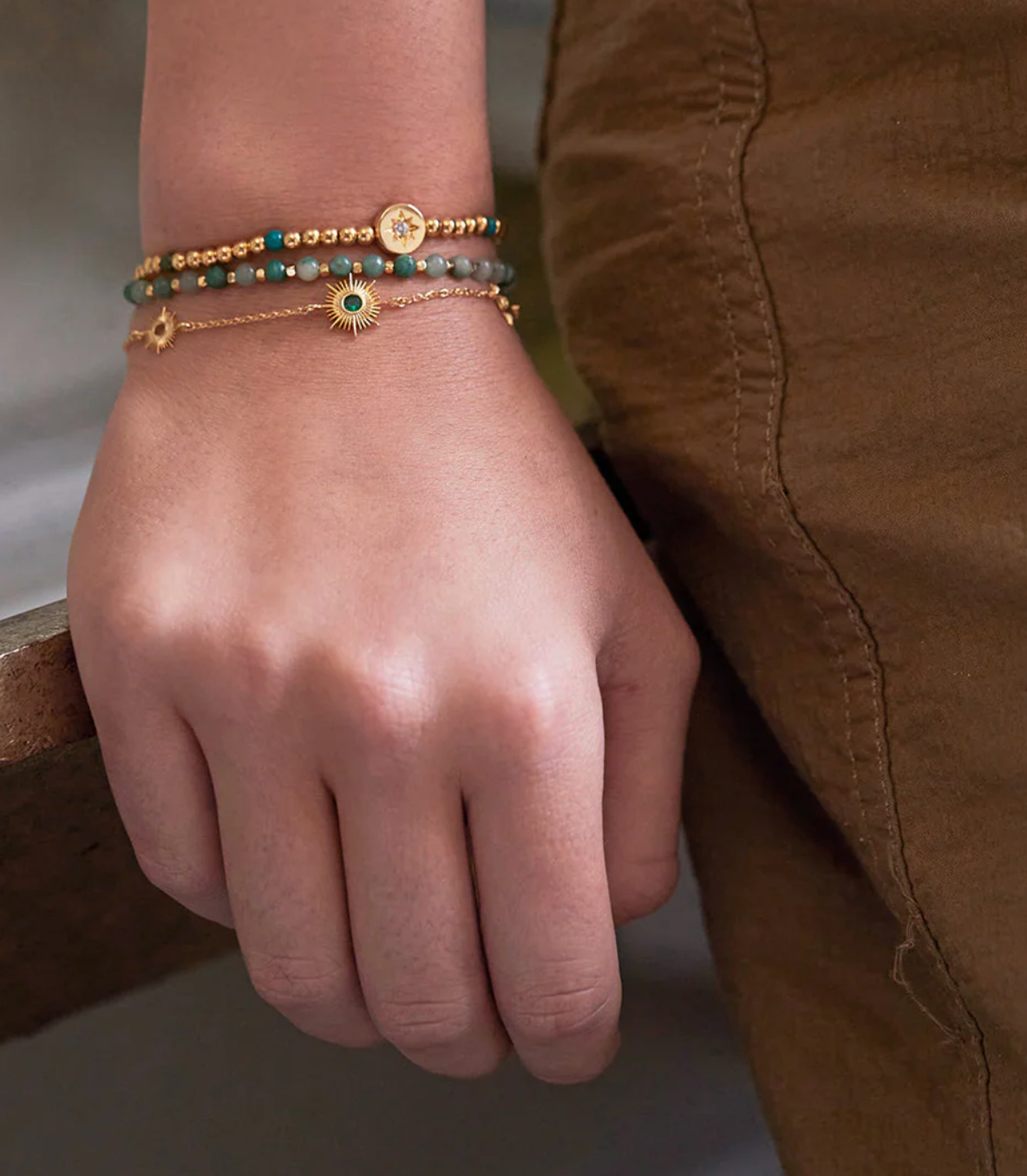 North Star Enamel Beaded Bracelet