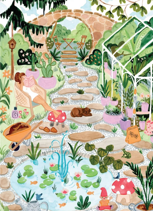 Relaxing In a Garden by Sabina Fenn