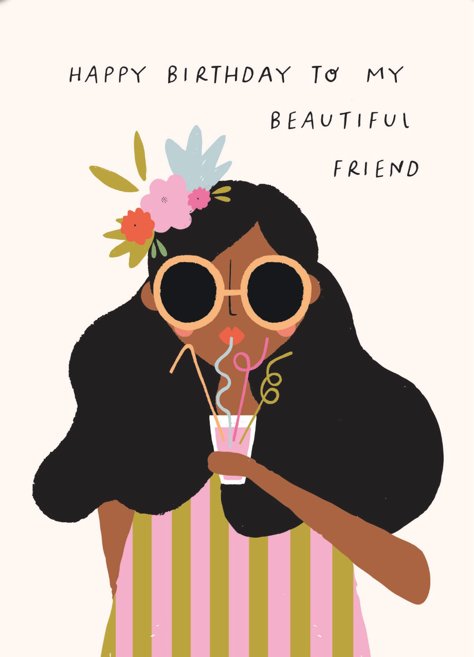 Happy Birthday Beautiful Friend - Duchess Plum