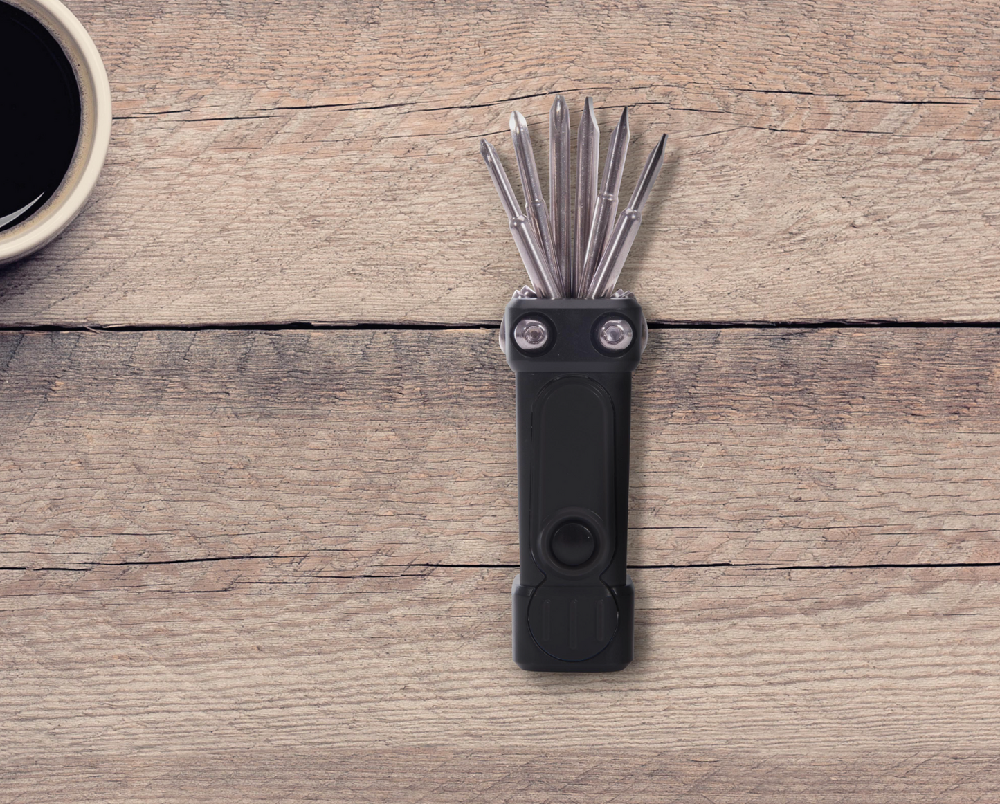 8-in-1 Pocket Torch Tool CDU 12pcs Black 3.3x2.8x8.2cm