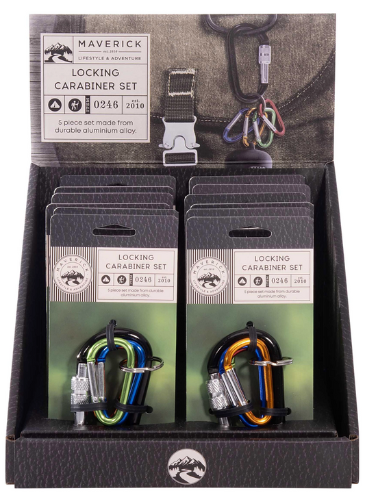 Locking Carabiner Set of 5