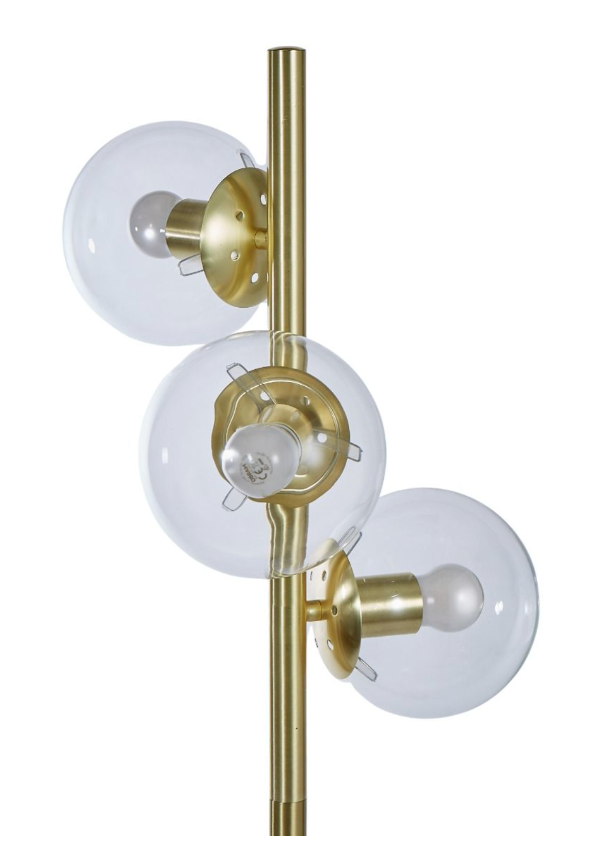 Amilla Floor Lamp Brushed Gold & Clear