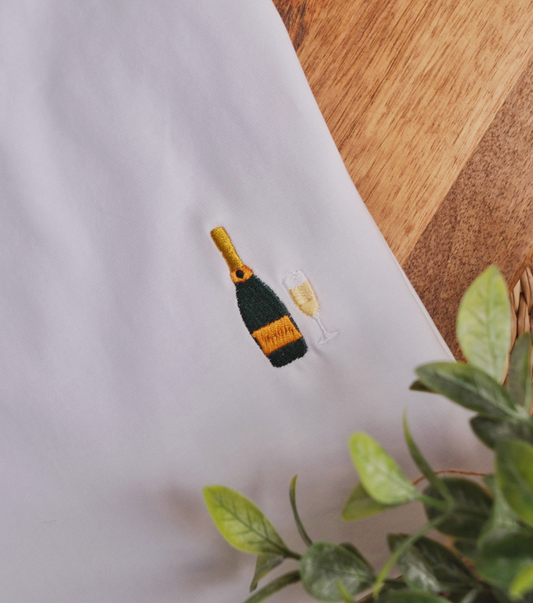 Embroidered T-Shirt - Champagne