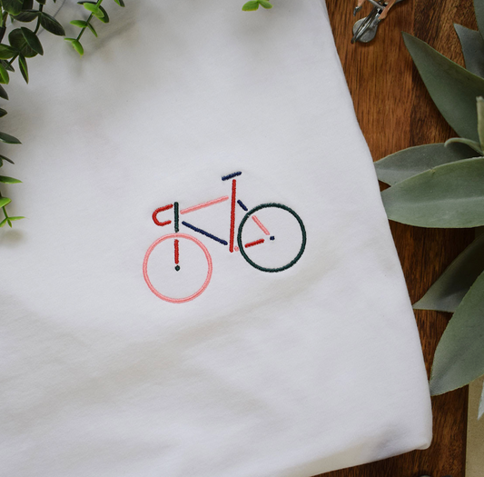 Embroidered T-Shirt - Bike