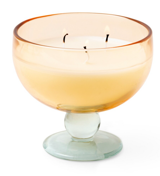 Yellow & Blue Tinted Glass Goblet - Wild Neroli