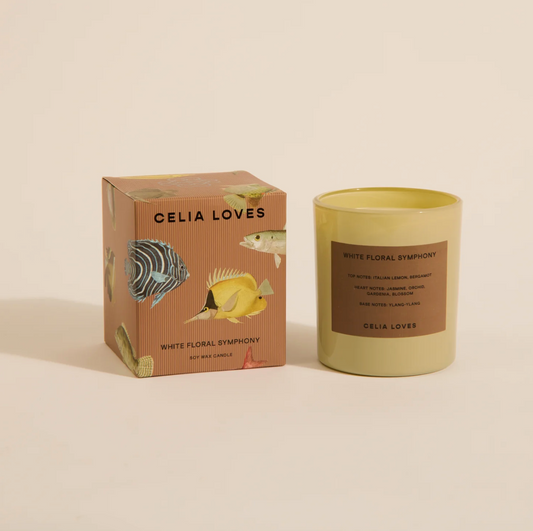 White Floral Symphony Candle