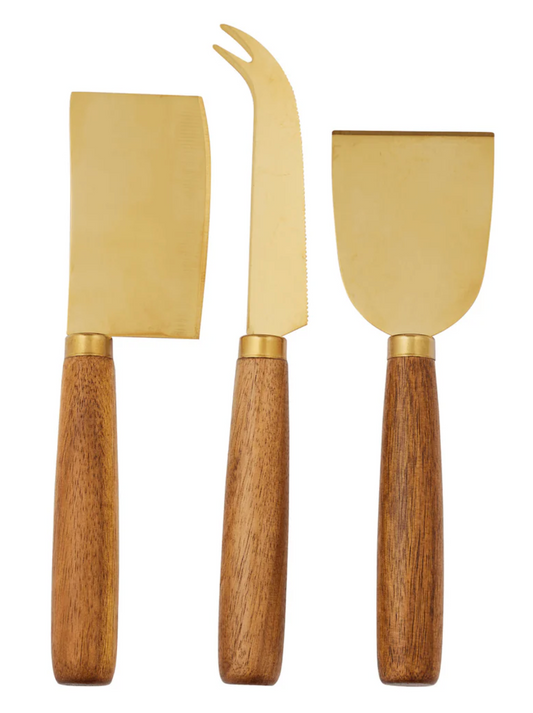 Barker Steel Wood Cheese Knives