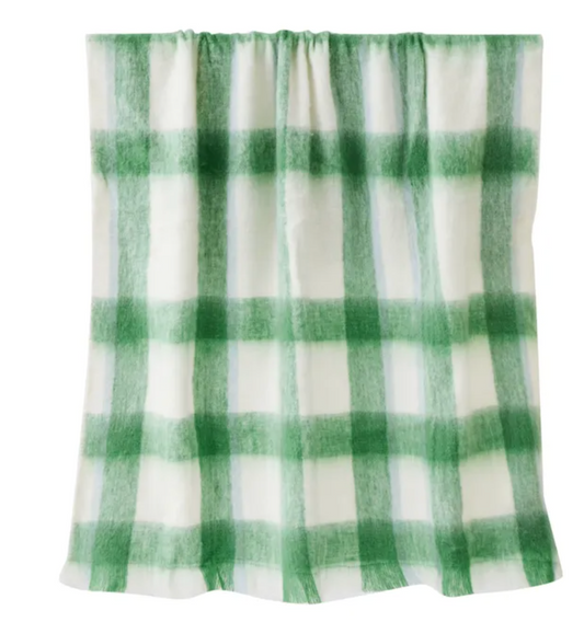Cassio Wool Blend Green Throw
