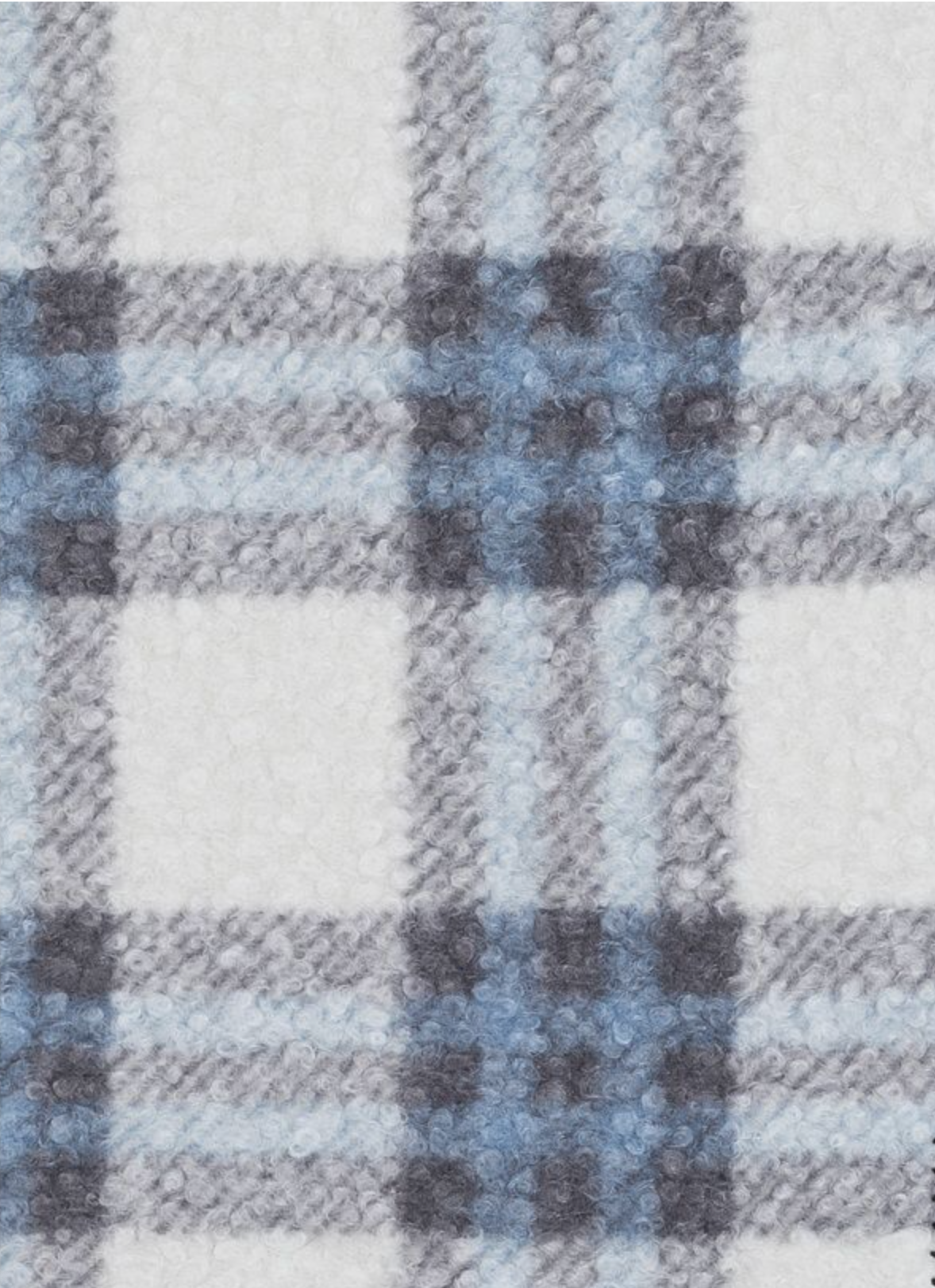 White, Blue & Grey Sherpa Scarf