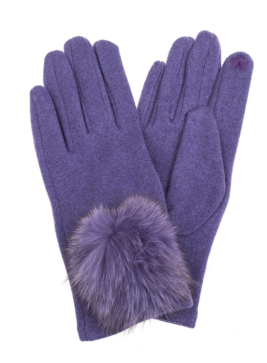 Pom Pom Lilac Gloves