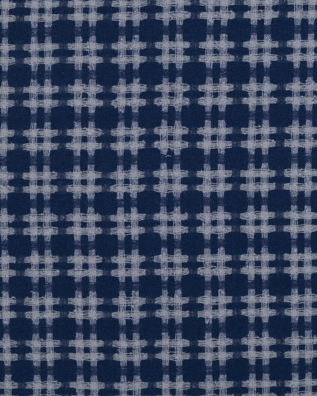 Cross Hatched Deep Blue Scarf