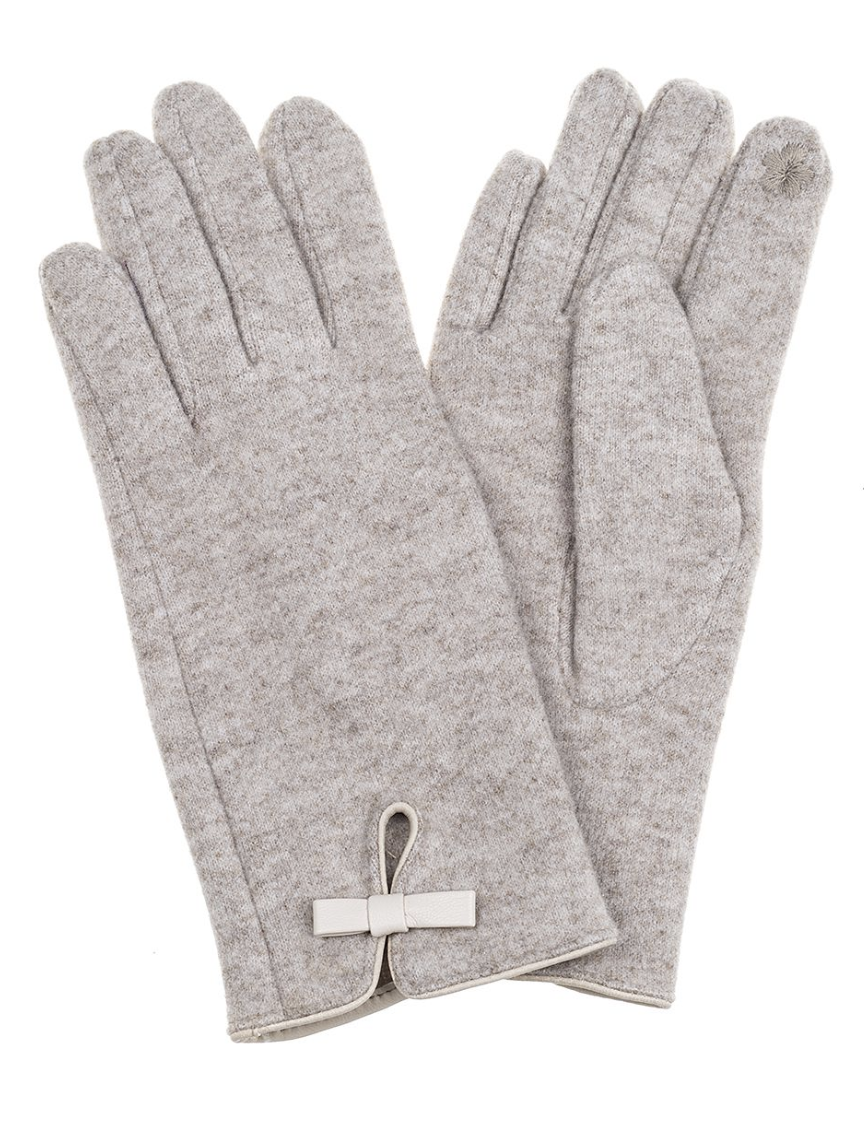 Bow Gloves Beige