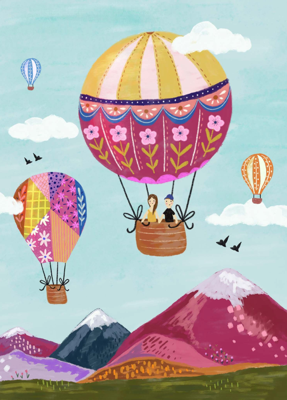 Couple In An Air Balloon by Kenzie Kae