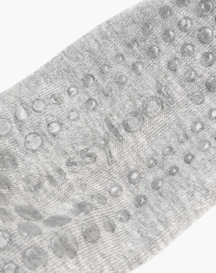 Womens Grey Pilates & Yoga non slip Socks