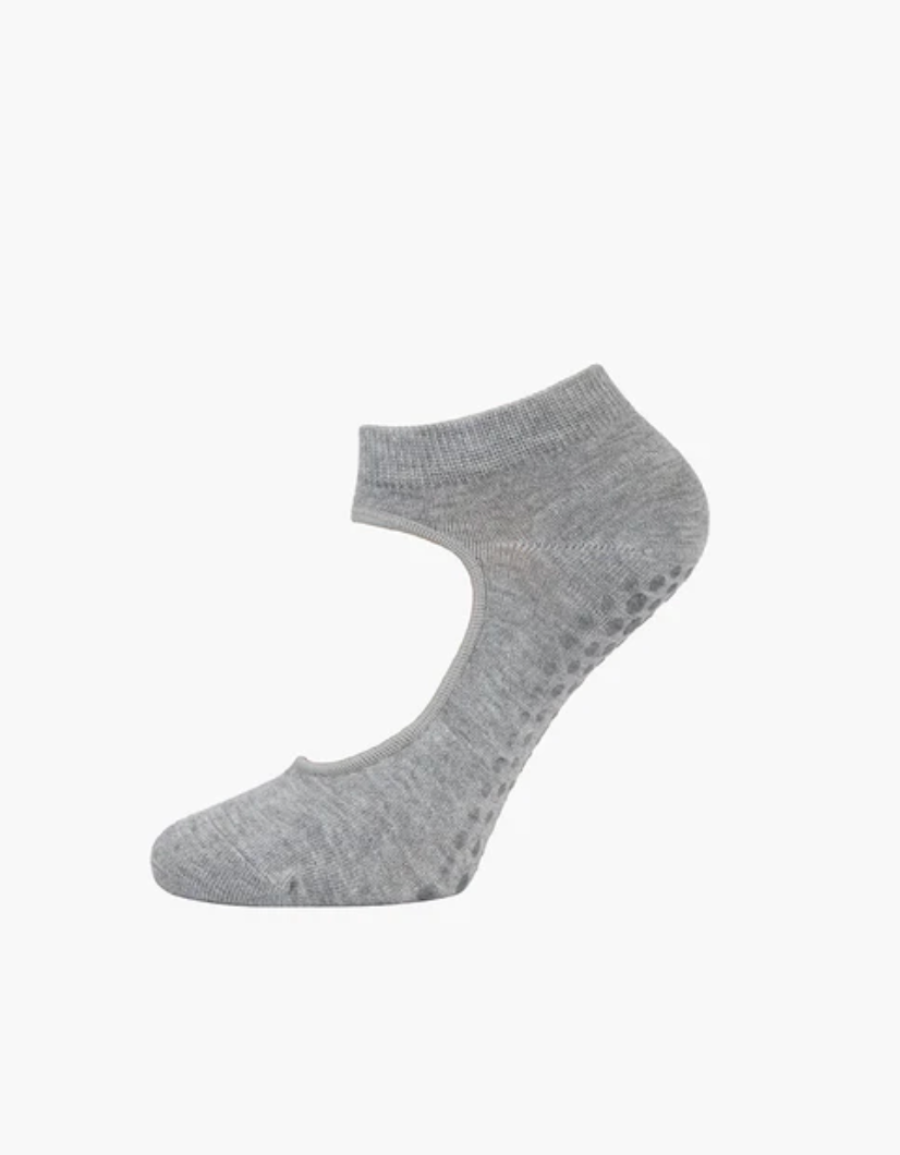 Womens Grey Pilates & Yoga non slip Socks
