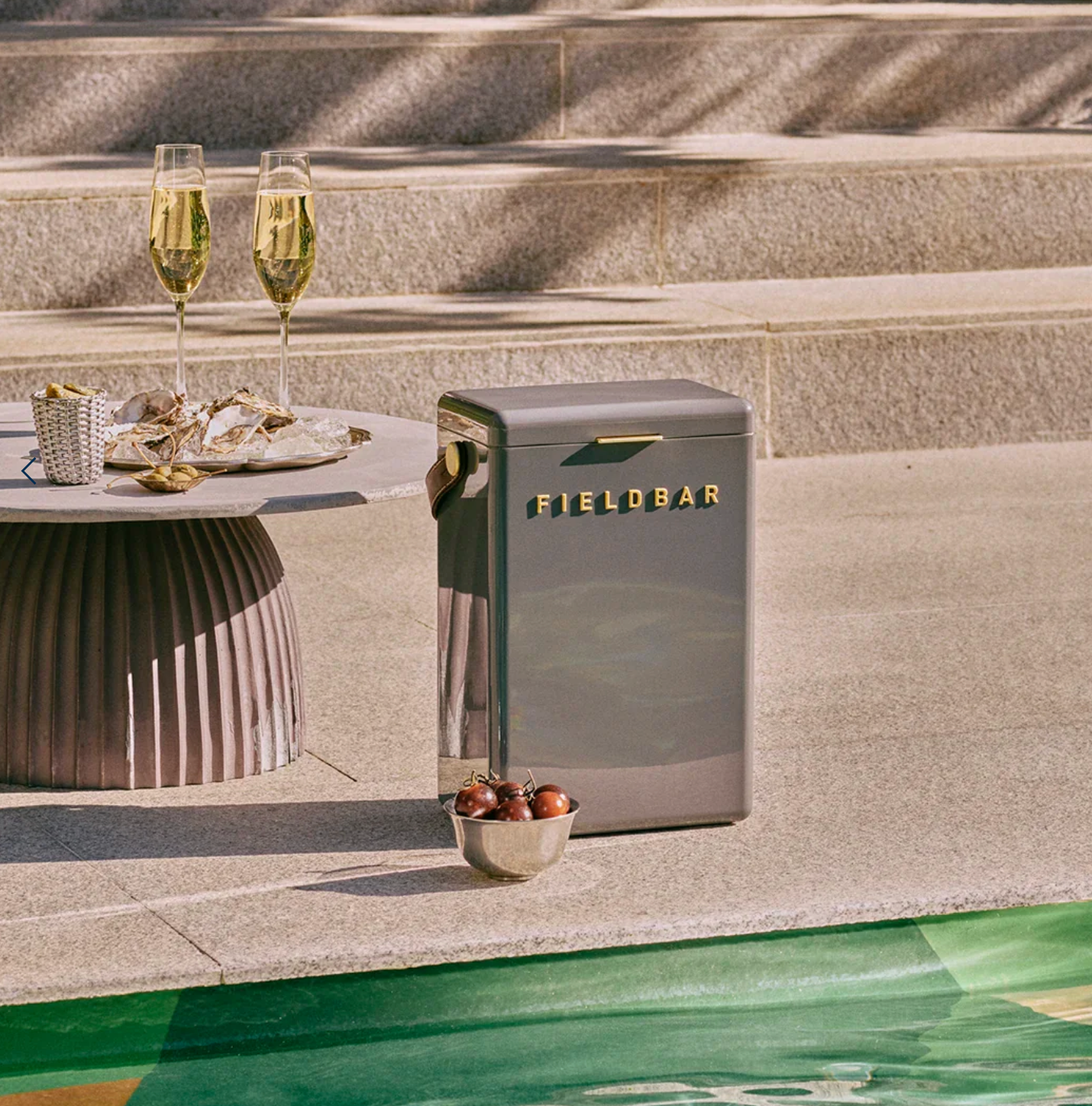 Drinks Box in Oyster Grey