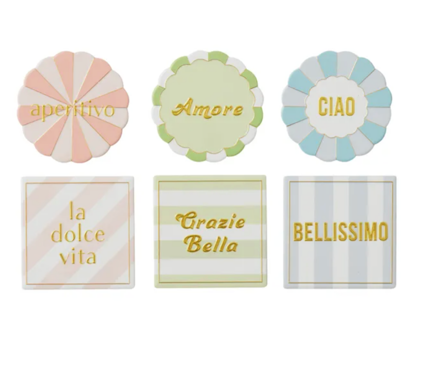 La Dolce Vita Amore Ceramic Coasters