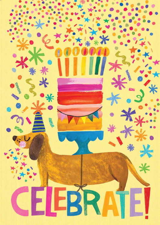 Celebrate, Cake & Dachshund - Katherine Herrell