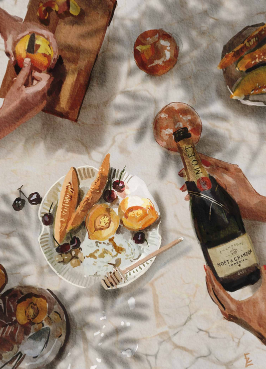 Champagne & Peaches - Ekaterina Zagorska