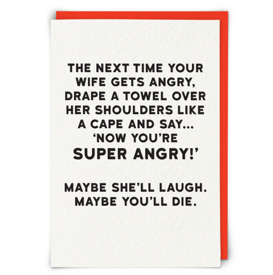 Super Angry Greeting Card