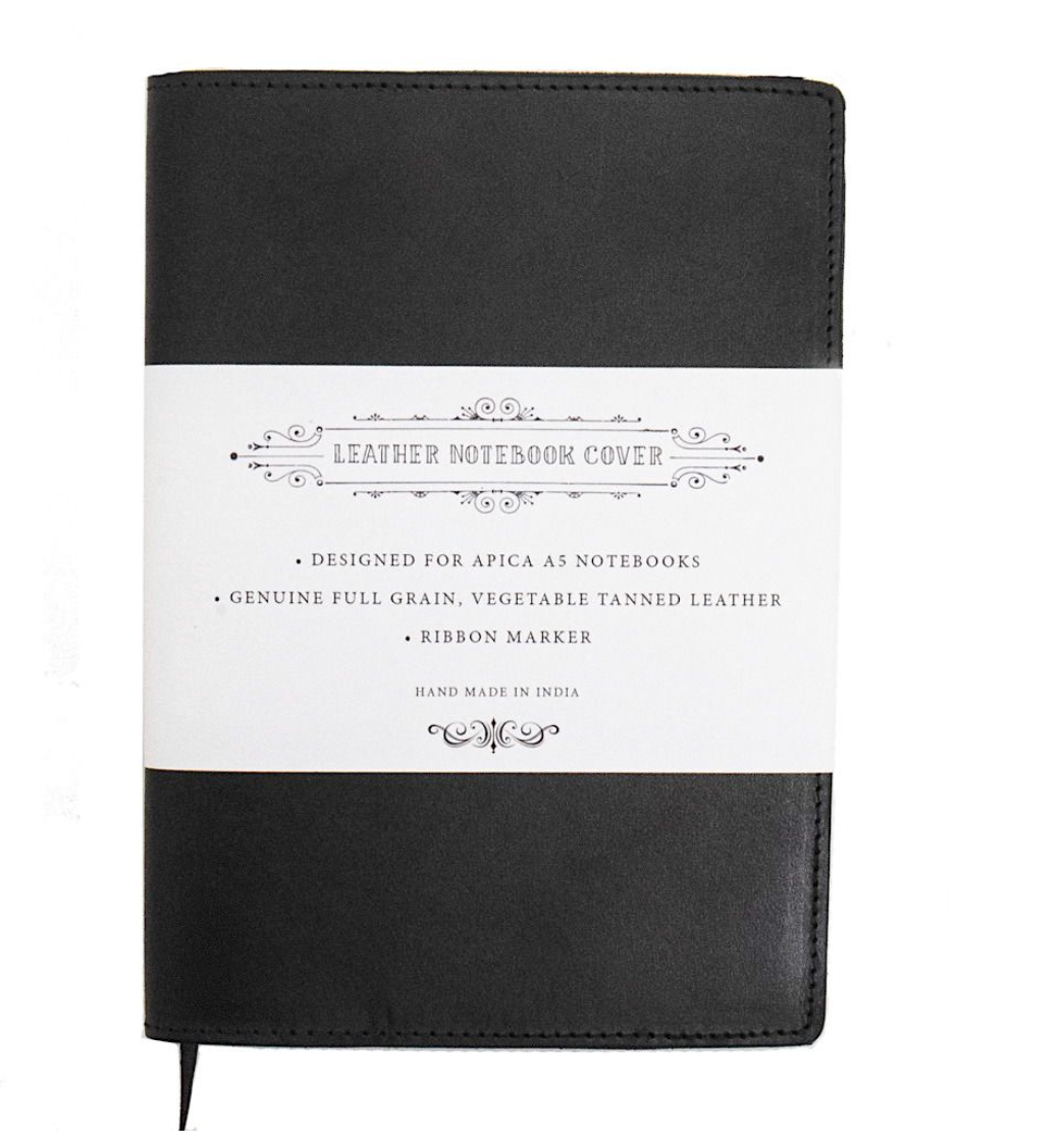 A5 Notebook with Leather Jacket