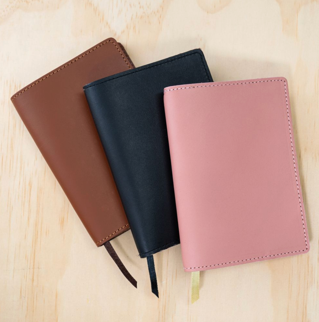 A5 Notebook with Leather Jacket