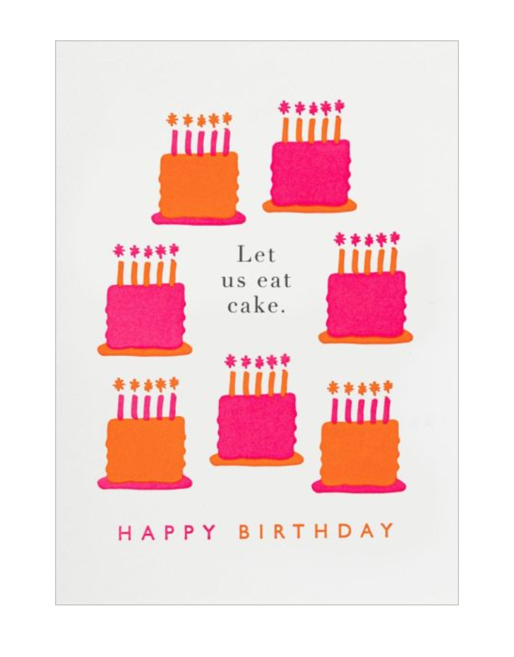 Let Us Eat Cakes Greeting Card