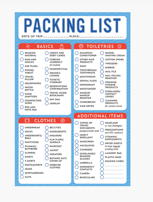 Packing List