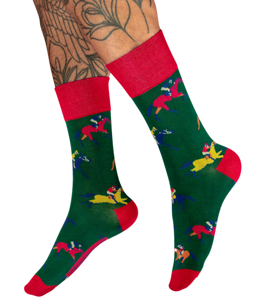 Races Men's Socks in Racing Green
