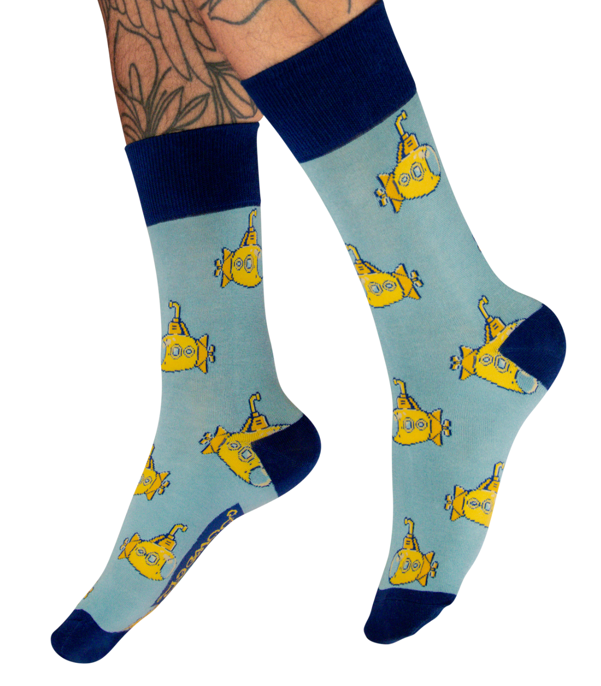 Yellow Submarine Men's Socks in Denim