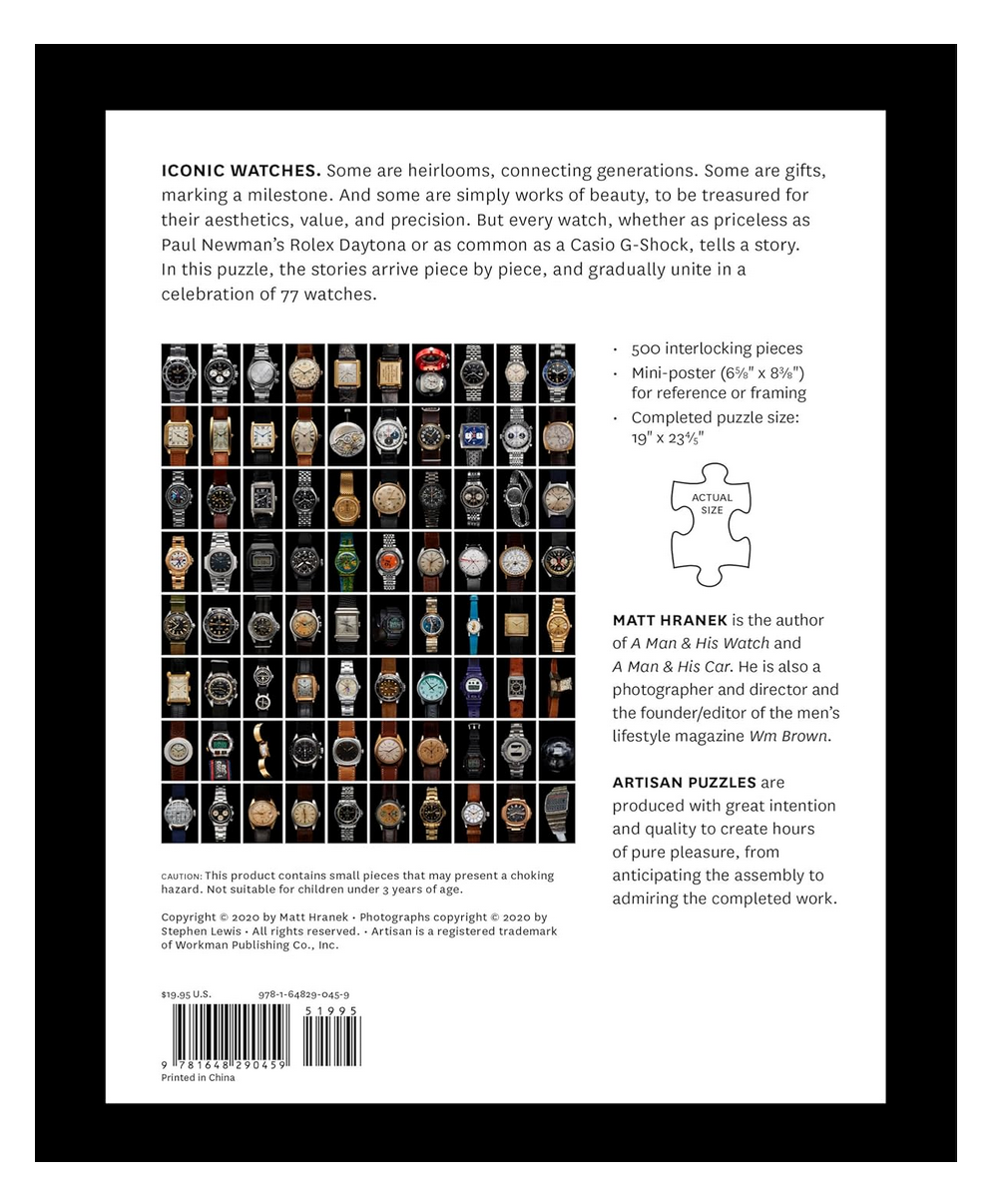 Iconic Watches 500-Piece Puzzle