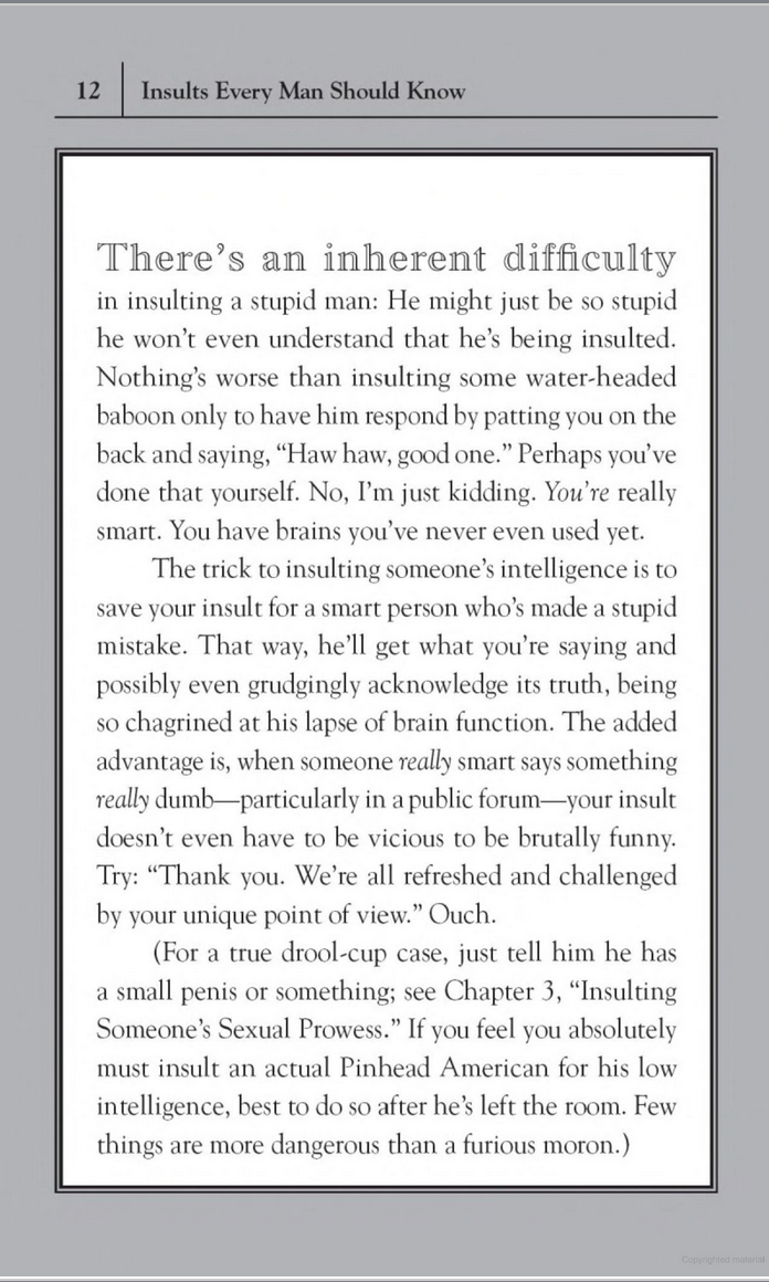 Insults: Every Man Should Know