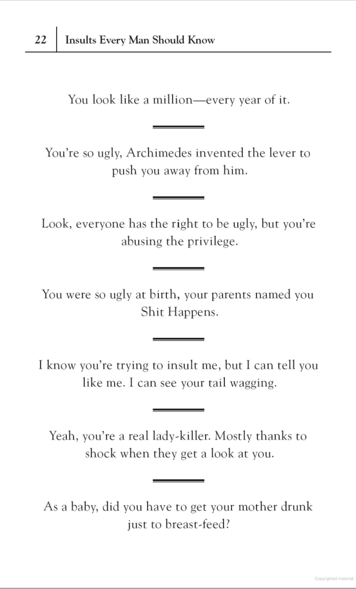 Insults: Every Man Should Know