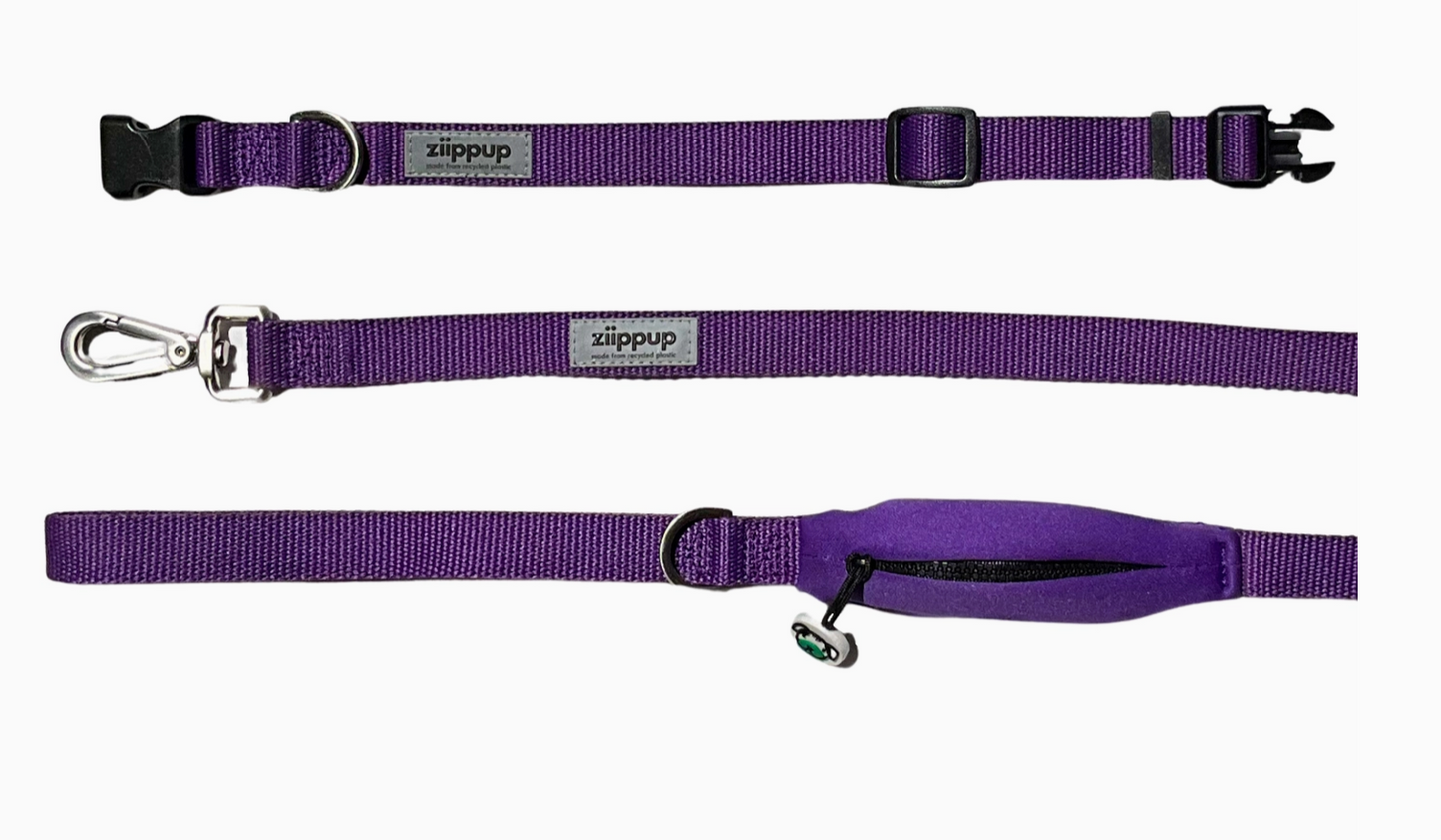 Purple Recycled Dog Collar