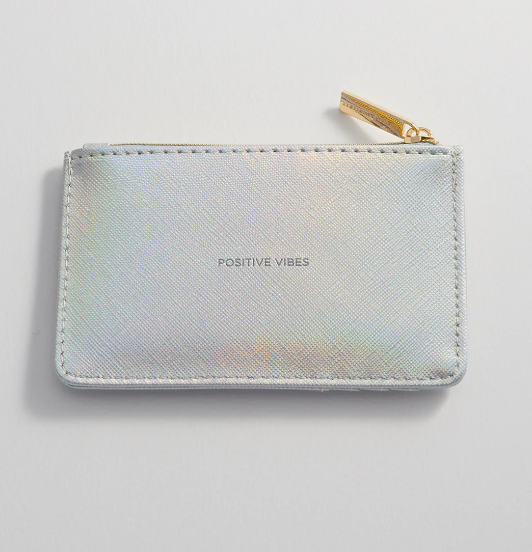 Positive Vibes Iridescent Card Purse