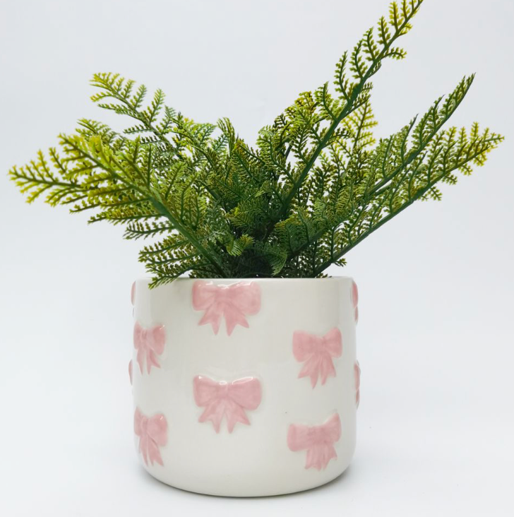 Bow Planter in Pink