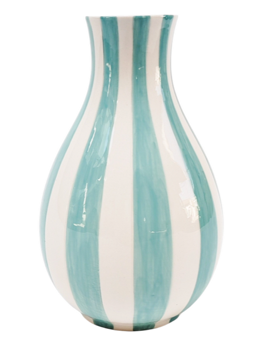 Halcyon Stripe Vase Blue