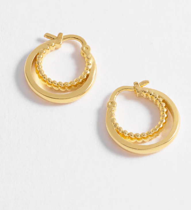 Twisted Double Hoop Earrings