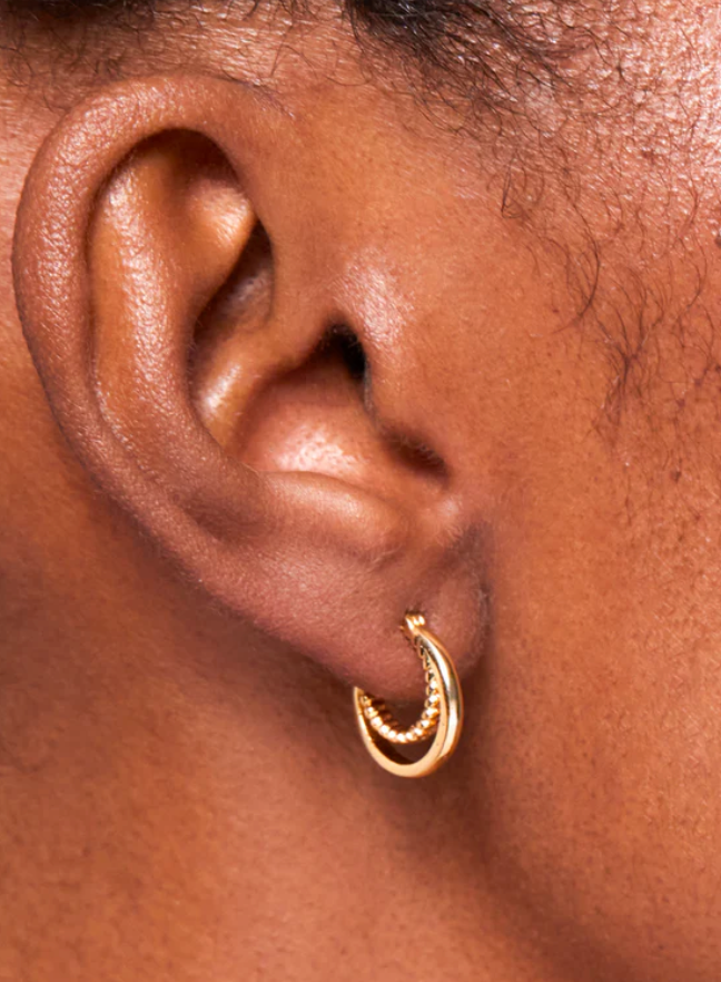 Twisted Double Hoop Earrings